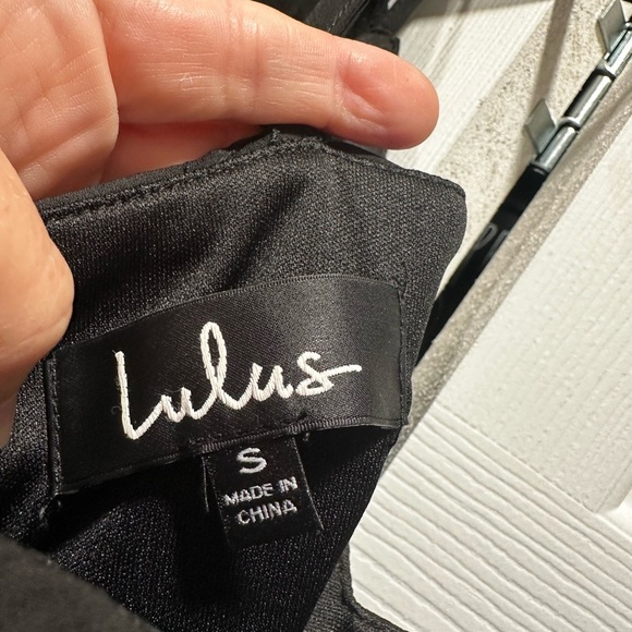 Lulu's Elegant Black Midi Dress with Ruffles - Picture 6 of 8